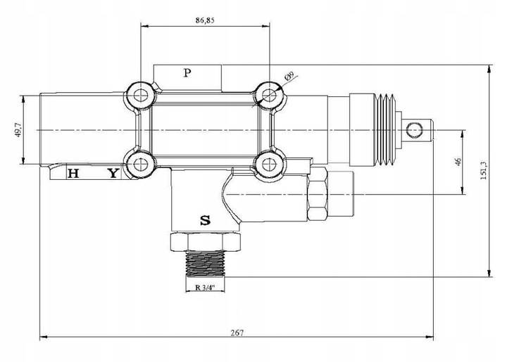 ROZDZIELACZ WYWROTU KIPER WYWROTKA 66140410 140L
