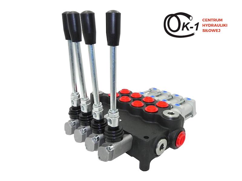ROZDZIELACZ HYDRAULICZNY 4 SEKCYJNY 40L STEROWANY PNEUMATYCZNIE 4 SEKCJE