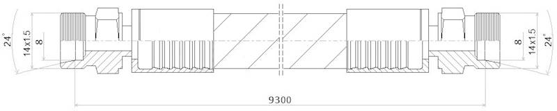 PRZEWÓD WĄŻ HYDRAULICZNY DN6 14/14 CEL-CEL BB9300 400bar