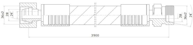 PRZEWÓD WĄŻ HYDRAULICZNY DN25 36/36 DKOL-CEL AB3900 165bar