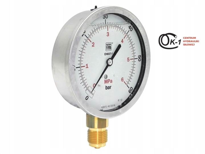 MANOMETR HYDRAULICZNY DUŻY ZEGAR 100mm 0-16 Bar