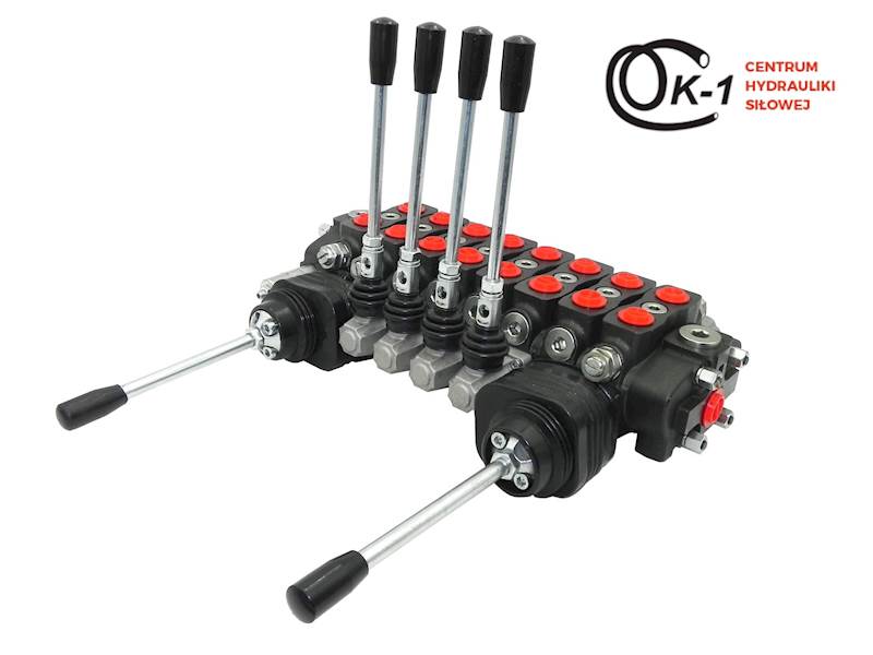 ROZDZIELACZ HYDRAULICZNY DO MASZYN LEŚNYCH 8 SEKCJI 90L Z TRZEMA ZAWORAMI