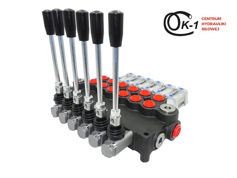 ROZDZIELACZ HYDRAULICZNY 6 SEKCYJNY 80L STEROWANY PNEUMATYCZNIE 6 SEKCJI