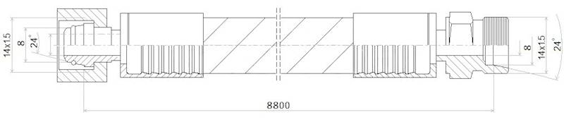 PRZEWÓD WĄŻ HYDRAULICZNY DN6 14/14 DKOL-CEL AB8800 400bar