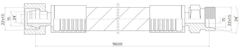 PRZEWÓD WĄŻ HYDRAULICZNY DN12 22/22 DKOL-CEL AB9600 275bar