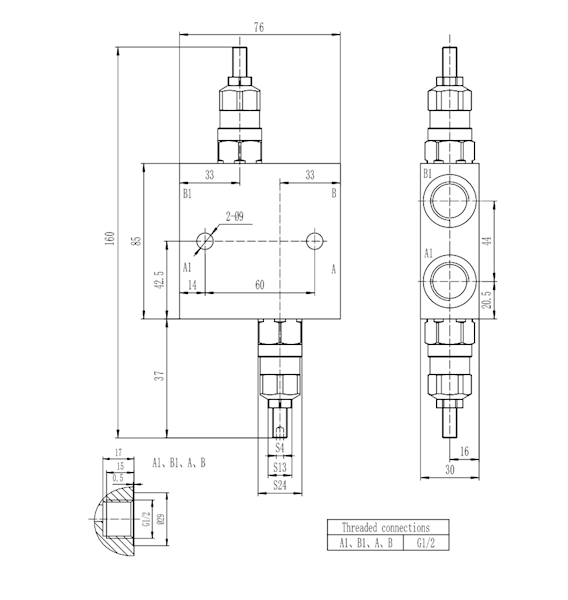 ZAWÓR HAMUJĄCY SILNIKA HYDRAULICZNEGO SMR VAU 1/2