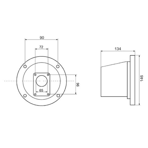 Kołnierz łącznik dzwonowy pompy GR2 silnika spalinowego GX390