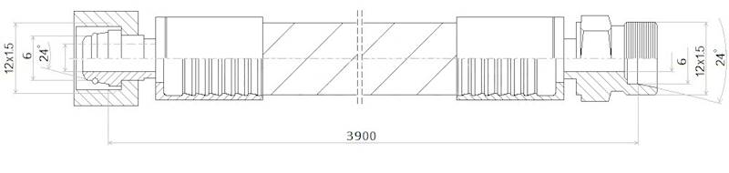 PRZEWÓD WĄŻ HYDRAULICZNY DN6 12/12 DKOL-CEL AB3900 400bar