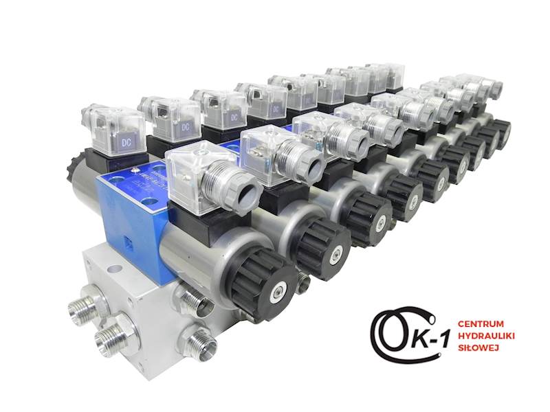 ROZDZIELACZ HYDRAULICZNY CETOP 9 SEKCJI ELEKTRYCZNY 24V