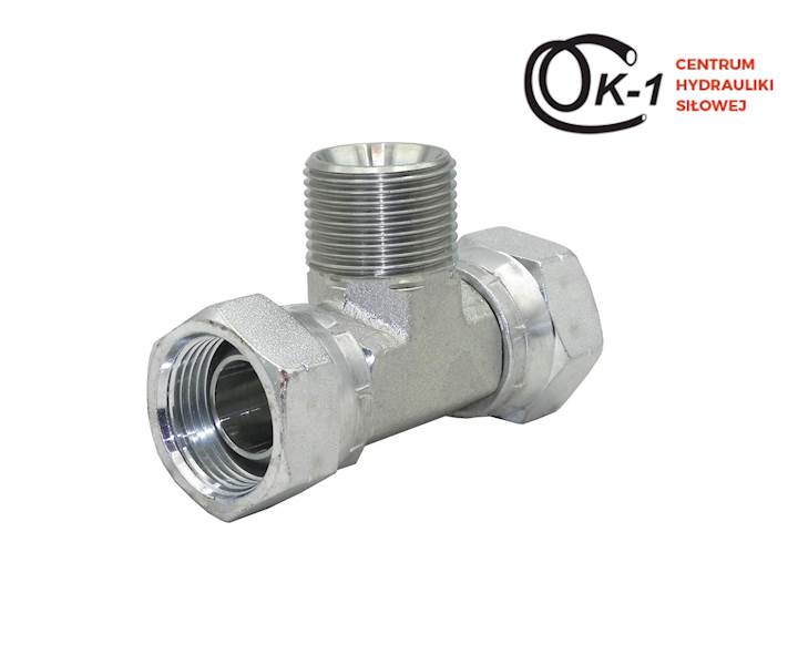 TRÓJNIK HYDRAULICZNY BSP 3/4" Z NAKRĘTKAMI SYMETRYCZNYMI