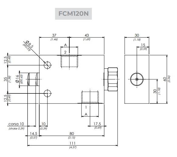 ZAWÓR KRAŃCOWY BSP 1/2 NORMALNIE ZAMKNIĘTY FCM120N