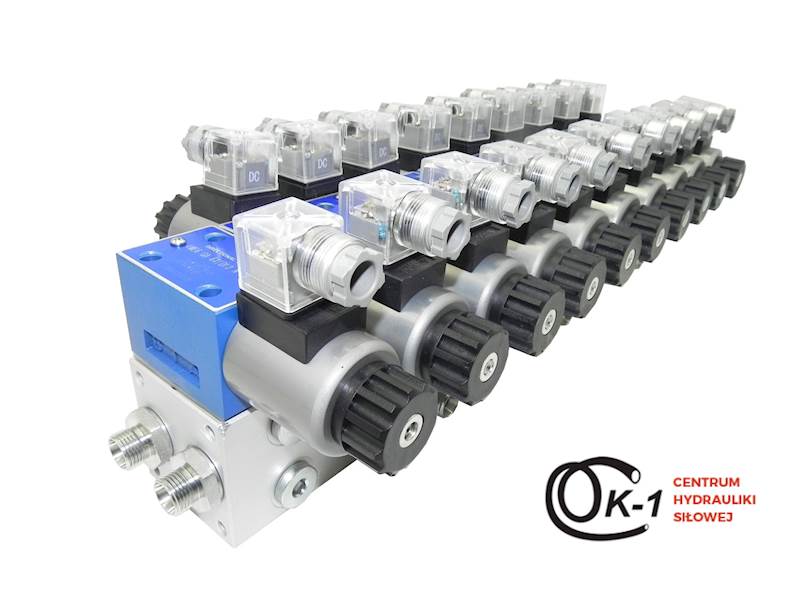 ROZDZIELACZ HYDRAULICZNY CETOP 9 SEKCJI 230V + ODCIĄŻENIE