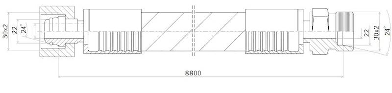 PRZEWÓD WĄŻ HYDRAULICZNY DN20 30/30 DKOL-CEL AB8800 215bar