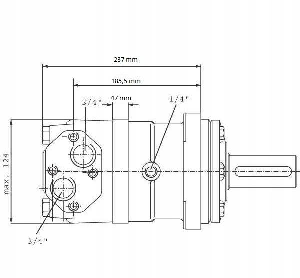 SILNIK HYDRAULICZNY BMT OMT SMT 630 196obr MOCNY
