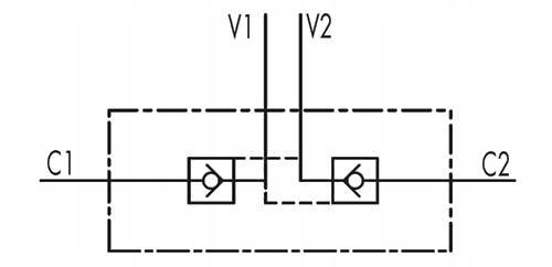 ZAWÓR HYDRAULICZNY ZWROTNY BLIŹNIACZY VRDE 1/2