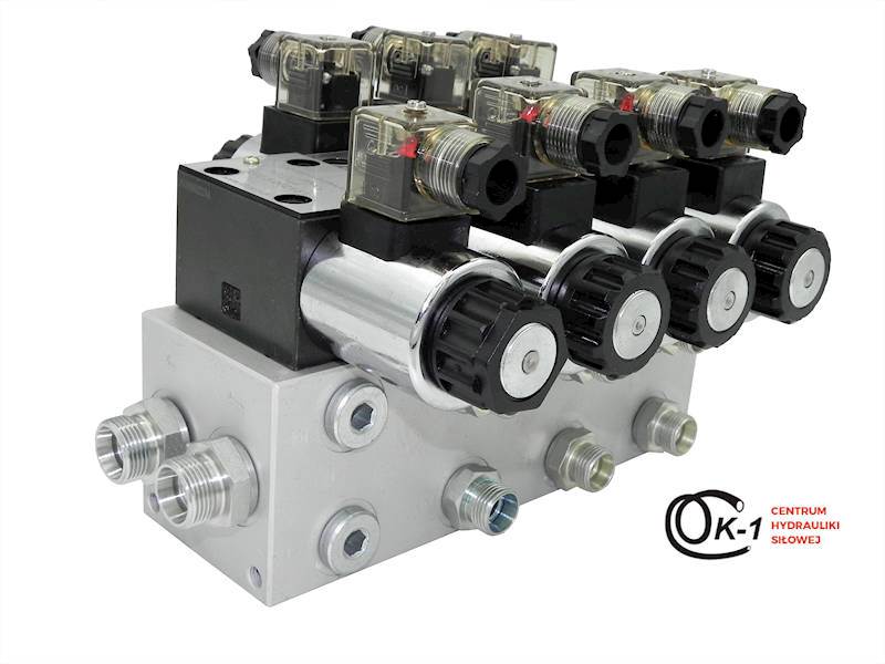 ROZDZIELACZ CETOP 3 SEKCJE 60L elektryczny + odciążenie 12V
