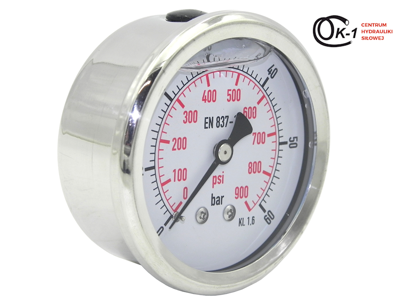MANOMETR HYDRAULICZNY ZEGAR 63mm 0-40 Bar 1/4 TYLNE
