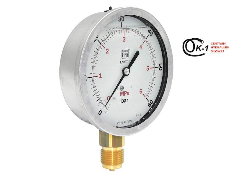 MANOMETR HYDRAULICZNY DUŻY ZEGAR 100mm 0-4 Bar
