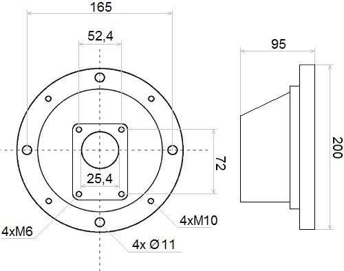 ŁĄCZNIK KOŁNIERZ POŚREDNI POMPY GR1 i SILNIKA 0,55-2,2 kW