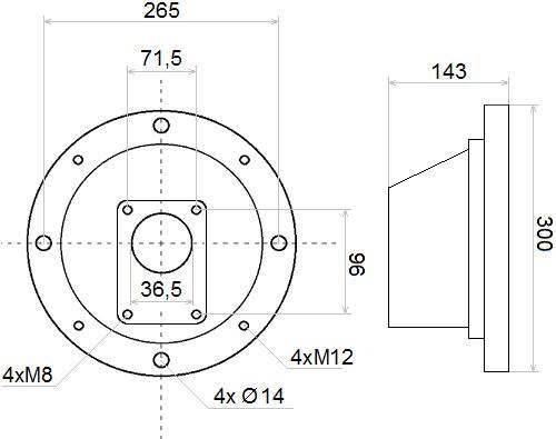 ŁĄCZNIK KOŁNIERZ POŚREDNI POMPY GR2 I SILNIKA 5,5-11 kW
