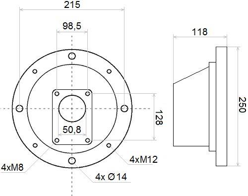 ŁĄCZNIK KOŁNIERZ POŚREDNI POMPY GR3 i SILNIKA 2,2-5,5 kW