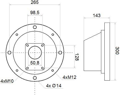 ŁĄCZNIK KOŁNIERZ POŚREDNI POMPY GR3 i SILNIKA 5,5-11 kW