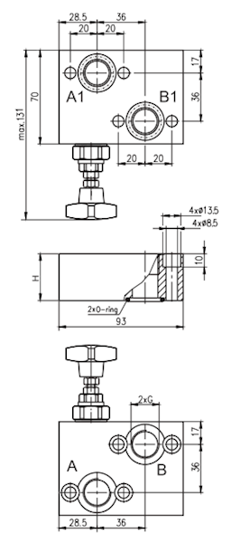 ZAWÓR HYDRAULICZNY REGULATOR OBROTÓW SILNIKA BVR 1201