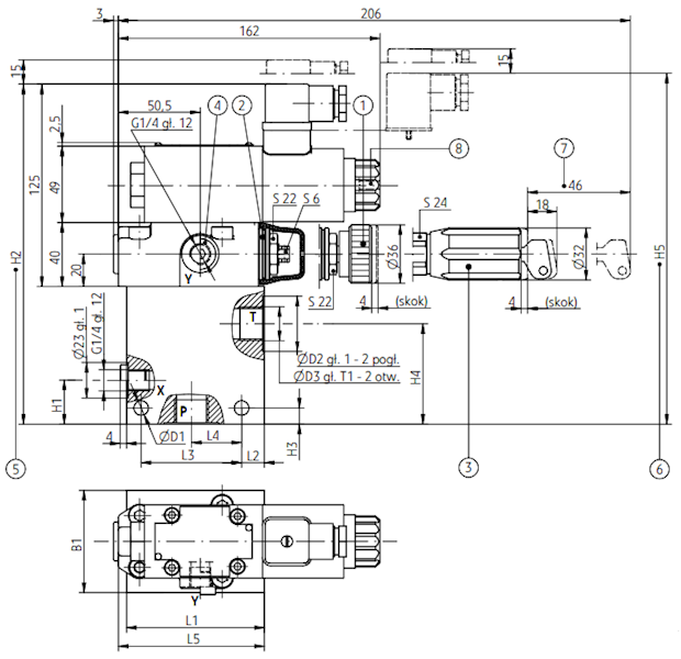 Zawór hydrauliczny PONAR DBW-10-BG-2-52/315UG24NZ4