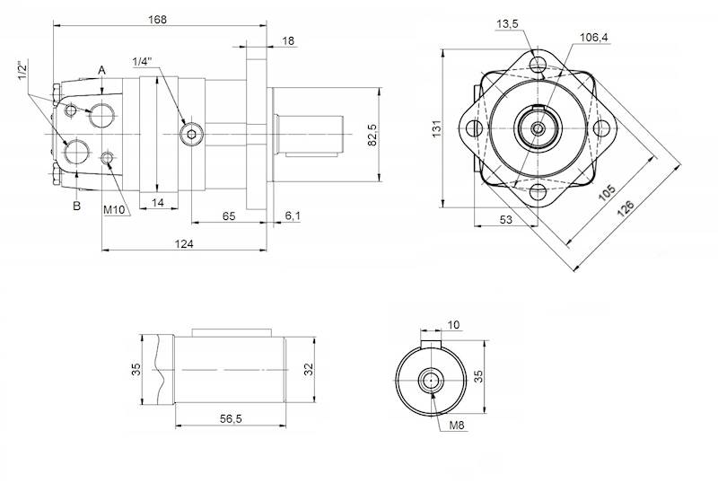 SILNIK HYDRAULICZNY SMS OMS BMS OMZS 80 MOCNY