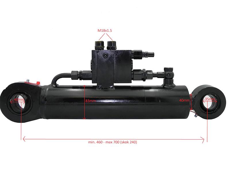 SIŁOWNIK TŁOK PŁUGA OBROTOWEGO 70x40 SKOK 240 mm