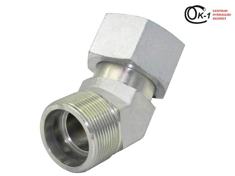 KOLANO HYDRAULICZNE Z NAKRĘTKĄ M42x2 30S 45 STOPNI