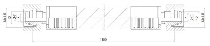 PRZEWÓD WĄŻ HYDRAULICZNY DN10 18/18 DKOL-DKOL AA1100 330bar