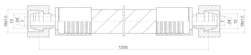 PRZEWÓD WĄŻ HYDRAULICZNY DN10 18/18 DKOL-DKOL AA1200 330bar