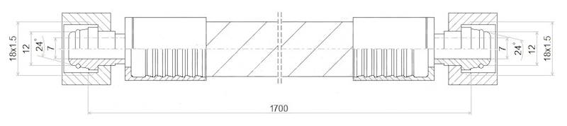 PRZEWÓD WĄŻ HYDRAULICZNY DN10 18/18 DKOL-DKOL AA1700 330bar