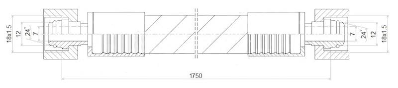 PRZEWÓD WĄŻ HYDRAULICZNY DN10 18/18 DKOL-DKOL AA1750 330bar
