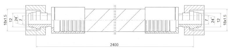 PRZEWÓD WĄŻ HYDRAULICZNY DN10 18/18 DKOL-DKOL AA2400 330bar