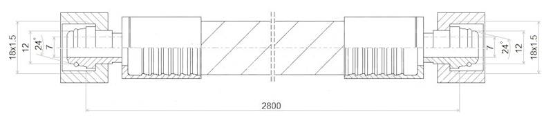 PRZEWÓD WĄŻ HYDRAULICZNY DN10 18/18 DKOL-DKOL AA2800 330bar