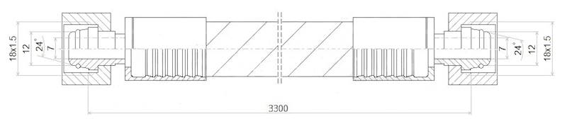 PRZEWÓD WĄŻ HYDRAULICZNY DN10 18/18 DKOL-DKOL AA3300 330bar