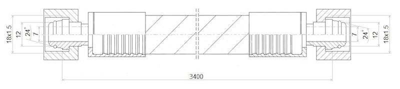 PRZEWÓD WĄŻ HYDRAULICZNY DN10 18/18 DKOL-DKOL AA3400 330bar