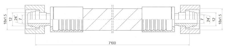 PRZEWÓD WĄŻ HYDRAULICZNY DN10 18/18 DKOL-DKOL AA7100 330bar