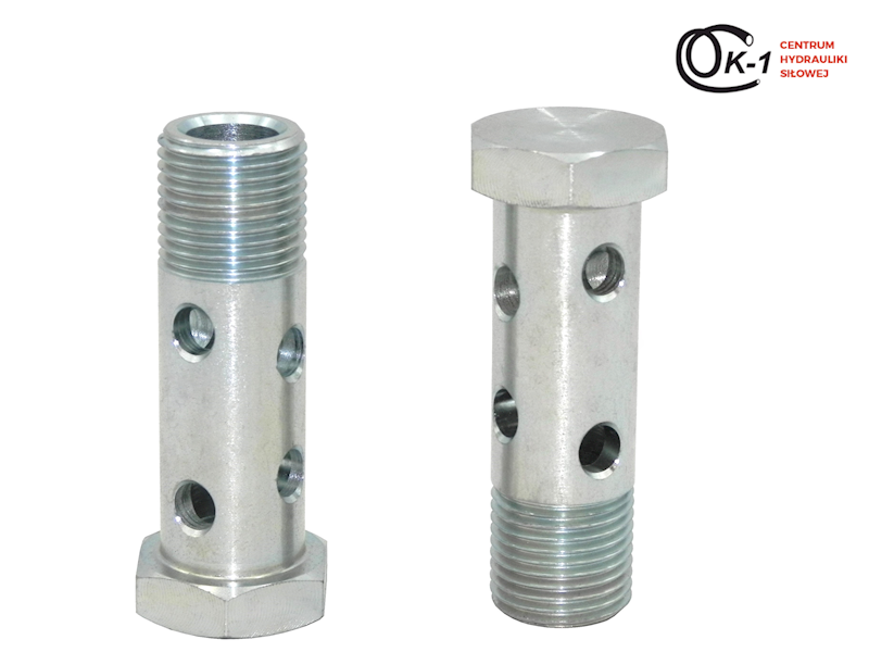 ŚRUBA HYDRAULICZNA PODWÓJNA 12x1,5 OCZKOWA