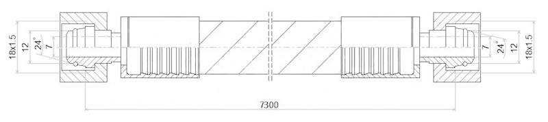 PRZEWÓD WĄŻ HYDRAULICZNY DN10 18/18 DKOL-DKOL AA7300 330bar