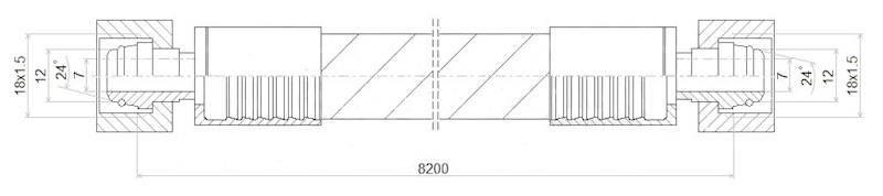 PRZEWÓD WĄŻ HYDRAULICZNY DN10 18/18 DKOL-DKOL AA8200 330bar