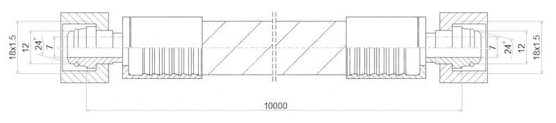 PRZEWÓD WĄŻ HYDRAULICZNY DN10 18/18 DKOL-DKOL AA10000 330bar