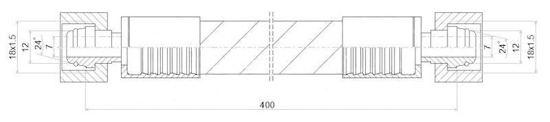 PRZEWÓD WĄŻ HYDRAULICZNY DN10 18/18 DKOL-DKOL AA400 330bar