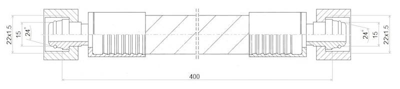 PRZEWÓD WĄŻ HYDRAULICZNY DN12 22/22 DKOL-DKOL AA400 275bar