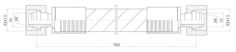 PRZEWÓD WĄŻ HYDRAULICZNY DN12 22/22 DKOL-DKOL AA1100 275bar