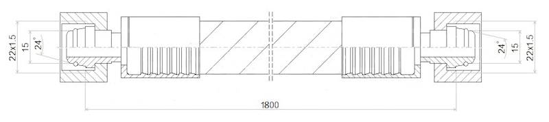 PRZEWÓD WĄŻ HYDRAULICZNY DN12 22/22 DKOL-DKOL AA1800 275bar