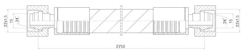 PRZEWÓD WĄŻ HYDRAULICZNY DN12 22/22 DKOL-DKOL AA2750 275bar