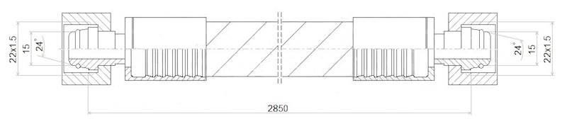 PRZEWÓD WĄŻ HYDRAULICZNY DN12 22/22 DKOL-DKOL AA2850 275bar